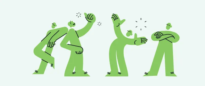 Mężczyzna i kobieta w strojach biznesowych siedzą przy biurku i uważnie przeglądają dokumenty na podkładce z klipsem.